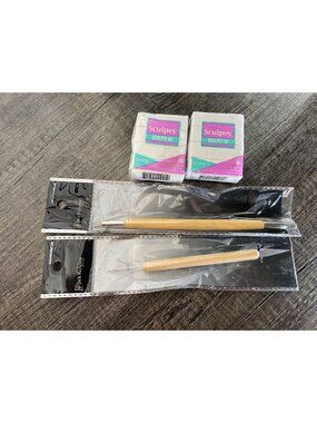 New & Sealed Sculpey III White Clay Bundle with Richeson Sculpting Tools